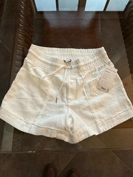 Pants - NWT Athleta Cabo Linen Shorts Size 4 Ivory Drawstring MSRP $59